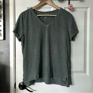 Heather green v neck t shirt